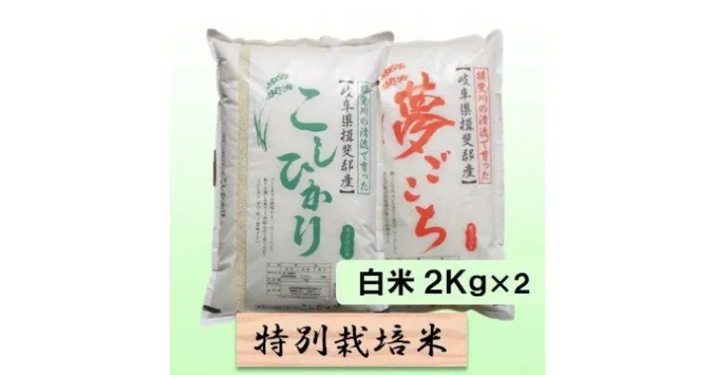 【ふるさと納税】特別栽培米★白米4kg 【コシヒカリ・夢ごこち】　 お米 ブランド米 銘柄米 精米 ご飯 おにぎり お米の王様 モッチリ 冷めても美味しい 　お届け：2024年10月上旬～2025年9月下旬