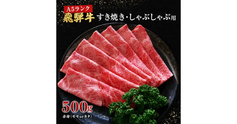 【ふるさと納税】牛肉 飛騨牛 すき焼き しゃぶしゃぶ セット 赤身 モモ 又は カタ 500g 黒毛和牛 A5 美味しい お肉 牛 肉 和牛 すき焼き肉 すきやき すき焼肉 しゃぶしゃぶ肉 【岐阜県池田町】　 集まり 夕飯 晩御飯 しゃぶしゃぶ用赤身 すき焼き用赤身