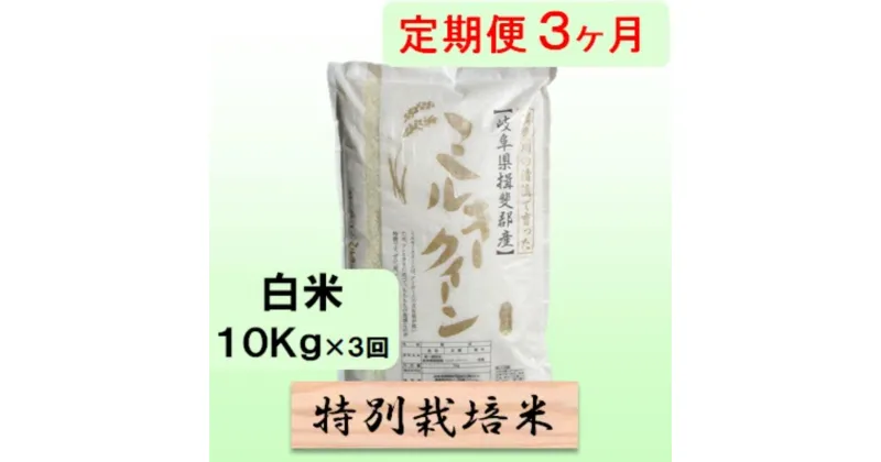 【ふるさと納税】特別栽培米★[定期便] 3カ月★毎月 白米10kg【ミルキークイーン】 米 お米 白米 ミルキー クイーン 定期 岐阜県 池田町　定期便　お届け：2024年10月上旬～