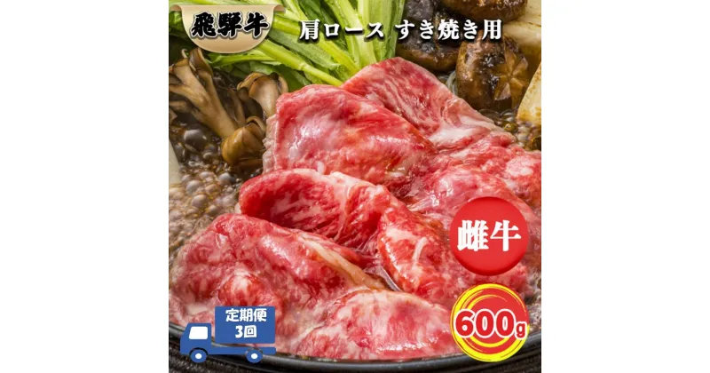 【ふるさと納税】 【定期便3回】北方町 飛騨牛 祭り｜すき焼き 編 600g 冷凍 牛肉 ロース肉 600グラム こだわり 贅沢 とろける 1品 逸品 肉汁 美味しい おいしい 旨味 うま味 うまみ 旨い うまい ここだけ ボリューム BIG big ビッグ 大きい おおきい たっぷり 岐阜