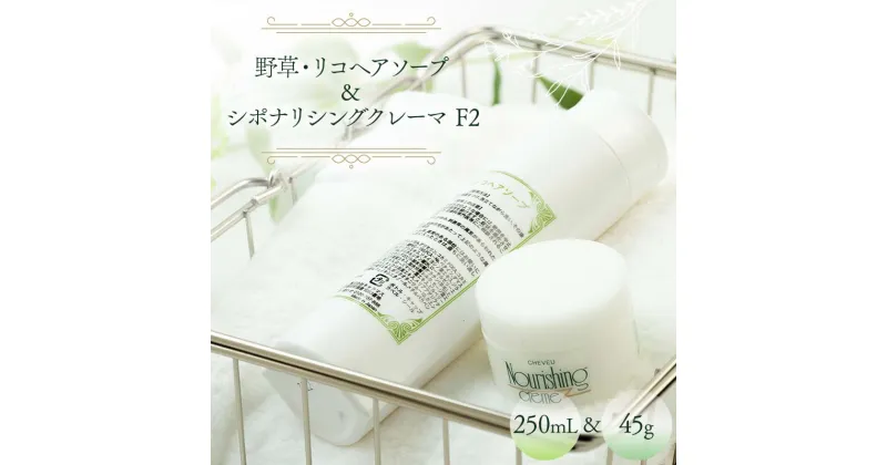 【ふるさと納税】野草・リコヘアソープ 250mL ＆ シポナリシングクレーマ 45g ノンシリコン シャンプー トリートメント F2 F6M-043