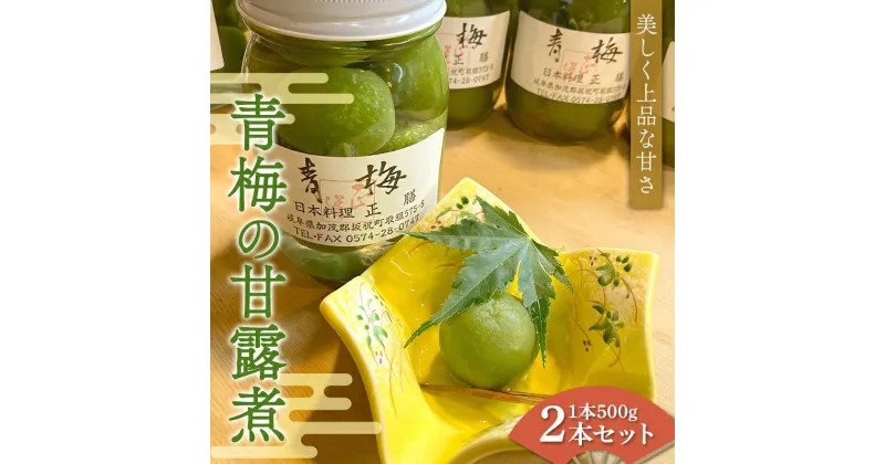 【ふるさと納税】青梅の甘露煮 ビン詰め2本セット（500g×2本） 加工品 食品 F6M-109