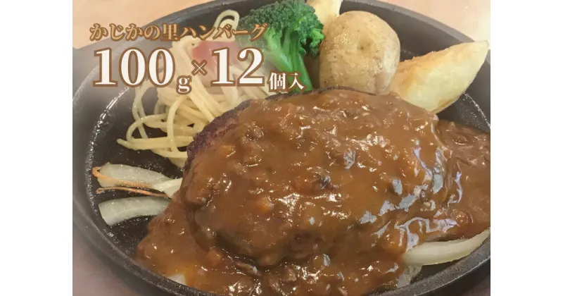 【ふるさと納税】※かじかの里ハンバーグ　100g×12個入り