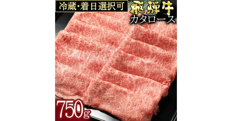 【ふるさと納税】 飛騨牛 カタロース(750g) しゃぶしゃぶ すき焼き 冷蔵 A4 A5 霜降り 黒毛和牛 和牛 牛肉 肉 日付指定 時間指定 y14-22 送料無料