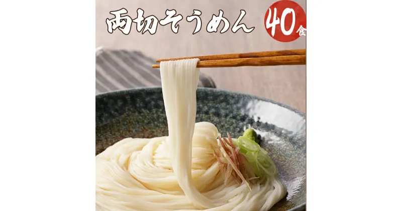 【ふるさと納税】 麺 そうめん 熟成麺 両切 たっぷり セット 20袋 40食 送料無料 y12-170