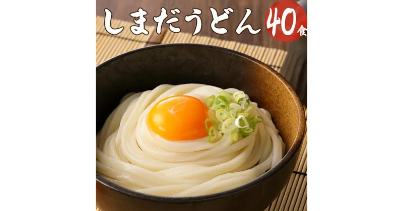 【ふるさと納税】 麺 曲がり麺 しまだ麺 うどん 10袋 40食 送料無料 y12-167