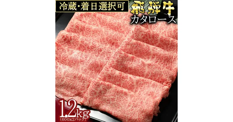 【ふるさと納税】 飛騨牛 カタロース(1.2kg) 600g×2 しゃぶしゃぶ すき焼き 冷蔵 A4 A5 霜降り 黒毛和牛 和牛 牛肉 肉 日付指定 時間指定 y14-41 送料無料