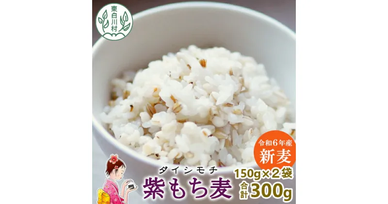 【ふるさと納税】東白川村産 紫もち麦 ダイシモチ お試し 300g 150g×2袋 食べきり もち麦 雑穀 麦 食物繊維 お米 こめ 精米 ご飯 おためし 2000円 2000円ポッキリ お買い物マラソン 買い回り スーパーセール