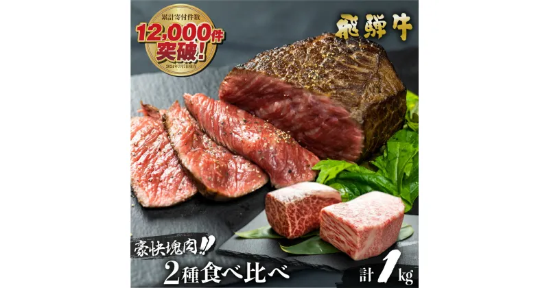 【ふるさと納税】飛騨牛 ブロック肉 1kg 牛肉 ローストビーフ ステーキ 霜降り 500g 赤身 500g 肉 食べ比べ 訳あり 訳アリ 先行予約 部位お任せ 不揃い 真空パック 黒毛和牛 BBQ 焼肉 キャンプ 人気 ランキング 白川村 岐阜県 3万円 30000円 [S090]