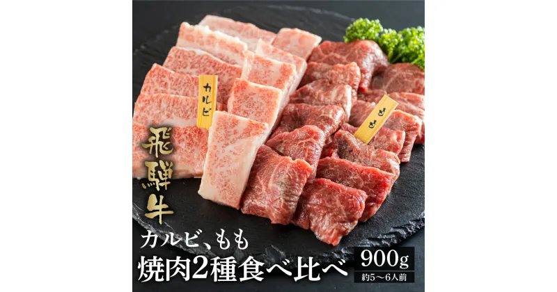 【ふるさと納税】最高級 飛騨牛 カルビ もも 焼肉用 450g×2種 計900g 部位 食べ比べ セット A4 A5 等級 白川郷 てんから 焼き肉 牛肉 簡易梱包 訳あり 訳アリ 40000円 4万円 [S178]