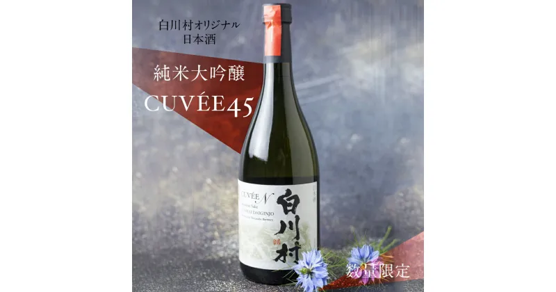 【ふるさと納税】数量限定 白川村純米大吟醸 CUVEE45 お酒 日本酒 720ml 1本 白川村産 山田錦 やまだにしき 氷温熟成 特別なお酒 地酒 世界遺産白川郷 村内限定品 渡辺酒造店 オリジナル品 13,000円 [S285]