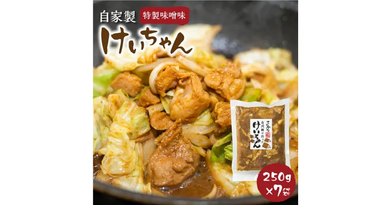 【ふるさと納税】白川郷 自家製 けいちゃん 250g×7袋セット 鶏肉 味付け肉 味噌味 焼肉店オリジナル 簡単おかず 冷凍 味付き 郷土料理 白川村 てんから アウトドア BBQ 簡易梱包 訳あり 訳アリ 12000円 [S287]