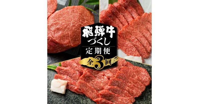 【ふるさと納税】飛騨牛 定期便 3回お届け 白川郷 ももステーキ150g×3枚 焼肉用 肩バラ肉 ブリスケット 500g カルビ500g 食べ比べ 牛肉 国産 焼き肉 希少部位 ブリスケ A4等級以上 A4 A5 等級 高山米穀 岐阜県 白川村 贅沢 冷凍 50000円 5万円 [S358]