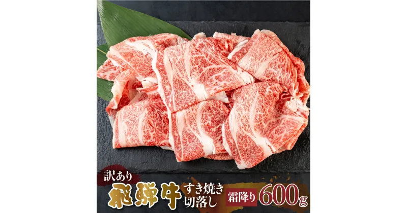 【ふるさと納税】 訳あり 飛騨牛 すき焼き用 切落し 600g 切り落とし すき焼き 霜降 霜降り肉 肉 牛肉 お肉 和牛 冷凍 岐阜県 部位お任せ 形 不揃い 国産 ブランド牛 17000円 [S545]