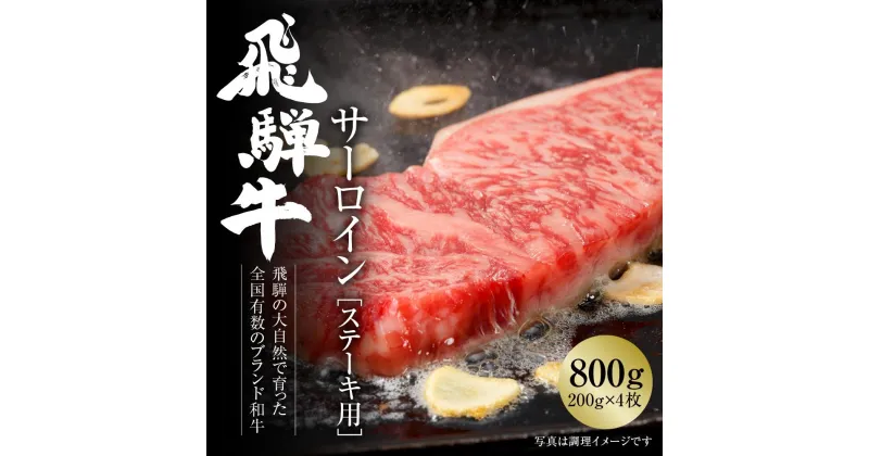 【ふるさと納税】飛騨牛 サーロインステーキ 800g（200g×4）冷凍真空パック | 肉 お肉 ステーキ 黒毛和牛 和牛 個包装 小分け 人気 おすすめ 牛肉 ギフト お取り寄せ [MZ010]