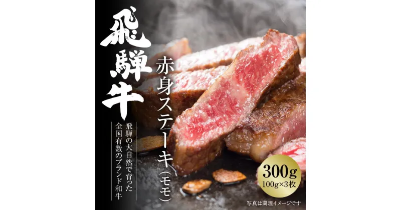 【ふるさと納税】飛騨牛 赤身ステーキ 300g（100g×3） 冷凍真空パック | 肉 お肉 ステーキ モモ肉 黒毛和牛 和牛 人気 おすすめ 牛肉 ギフト お取り寄せ 7日以内お届け 飛騨高山ミート [MZ025]