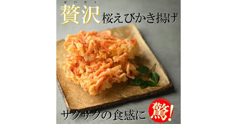 【ふるさと納税】【静岡駿河湾産】贅沢桜えびかき揚げ（4食入） | 加工品・惣菜・冷凍・かきあげ