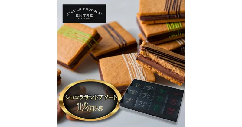 【ふるさと納税】〈ATELIER CHOCOLAT ENTRE〉ショコラサンドアソート　12個セット【配送不可：北海道・沖縄・離島】　お菓子・焼菓子・クッキー・お菓子・スイーツ