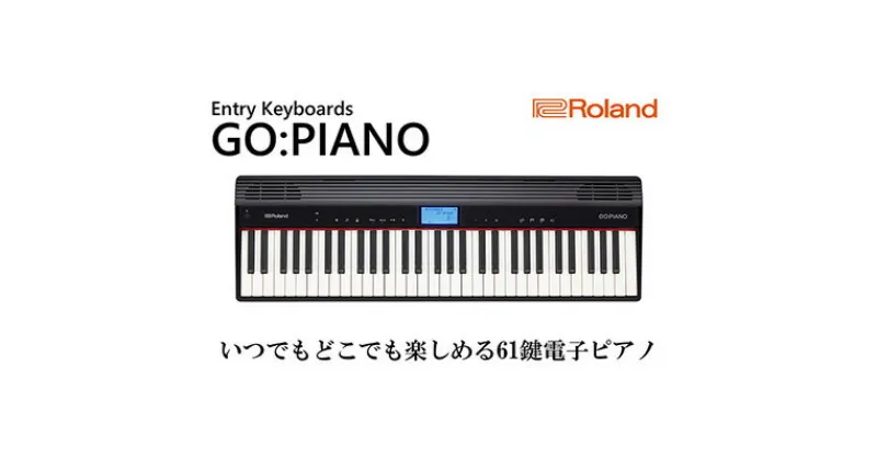 【ふるさと納税】電子ピアノ GO:PIANO 61鍵盤 Roland 電子 ピアノ デジタルピアノ 電子キーボード 軽量 コンパクト ポータブル キーボード 61鍵 ヘッドホン 対応 Bluetooth ピアノに近い 楽器 初心者 音楽 ローランド roland 静岡県浜松市 浜松 【配送不可：離島】