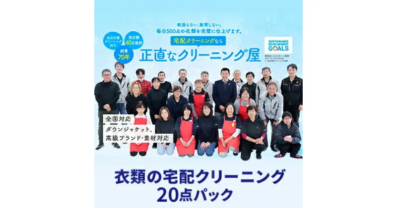 【ふるさと納税】【半年間有効】衣類の宅配クリーニング　20点パック【配送不可：北海道・沖縄・離島】　チケット・衣類・宅配・クリーニング