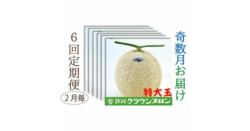 【ふるさと納税】クラウンメロン特大玉1玉入【奇数月6回定期便】【配送不可：離島】　定期便・果物類・メロン青肉