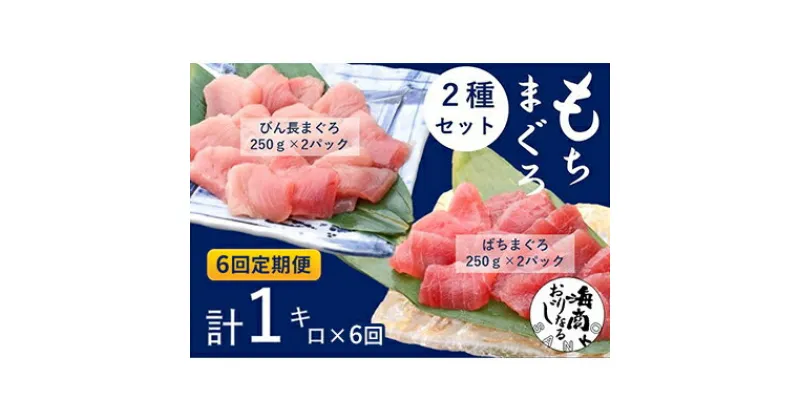 【ふるさと納税】【6回定期便】バチマグロ切落し×びん長マグロ中トロ切落し 合計1kg（各250g×2パック）×6回【配送不可：離島】　定期便・ 天然マグロ 2種セット 赤身 サッパリ 濃厚 　お届け：※寄附金のご入金確認の翌月以降、初回発送から6ヶ月連続でお届けします。