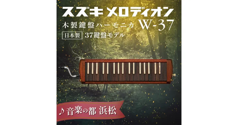 【ふるさと納税】スズキメロディオン 木製鍵盤ハーモニカ W-37 　 楽器 演奏 柔らかな音色 繊細な表現 ハンドメイド 木のぬくもり 鈴木楽器製作所 自社製造 高品質