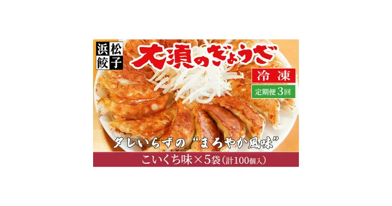 【ふるさと納税】【定期便3回】浜松餃子 大須のぎょうざ［ 浜松ぎょうざ まろやか風味＜ こいくち味 ＞］×5袋（1袋20個入、合計100個）　定期便・浜松市　お届け：※寄附金のご入金確認の翌月以降、初回発送から3ヶ月連続でお届けします。