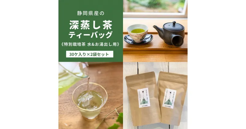 【ふるさと納税】静岡茶の緑茶ティーバッグ静岡県産【特別栽培】水出し・お湯出し用（30ヶ入り×2袋セット）