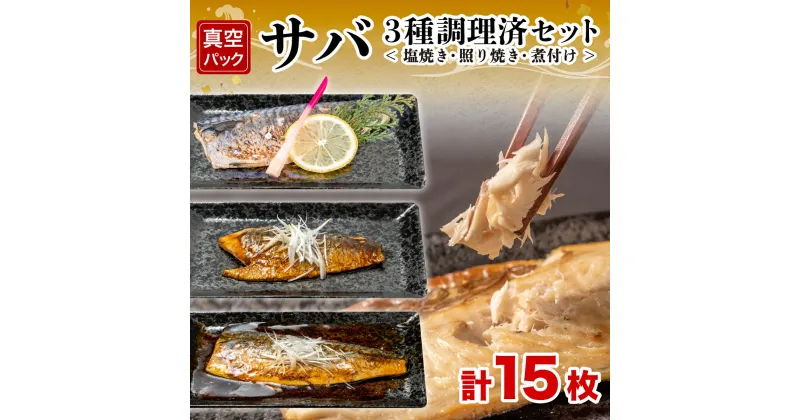 【ふるさと納税】 鯖 さば 3種 5枚ずつ 煮付け 焼き 詰め合わせ セット 煮付け 塩焼き 照り焼き 静岡県 沼津