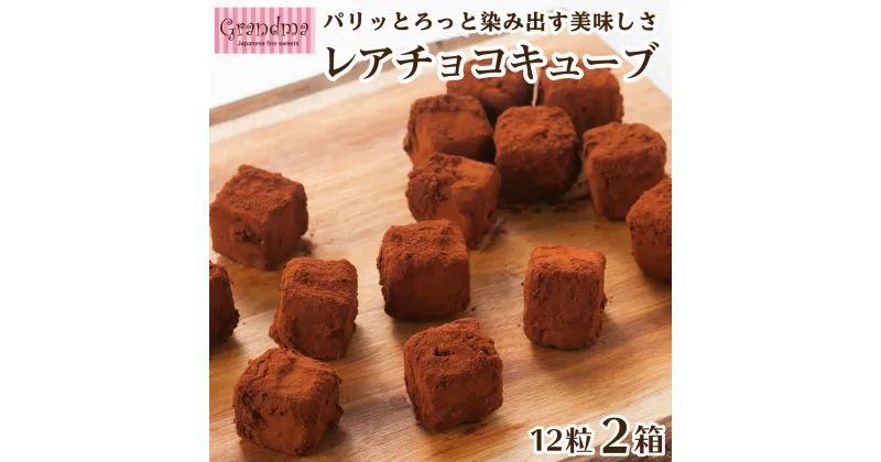 【ふるさと納税】 生チョコ 12粒入り 2箱セット レアチョコギューブ チョコレート お菓子 スイーツ バレンタイン 母の日