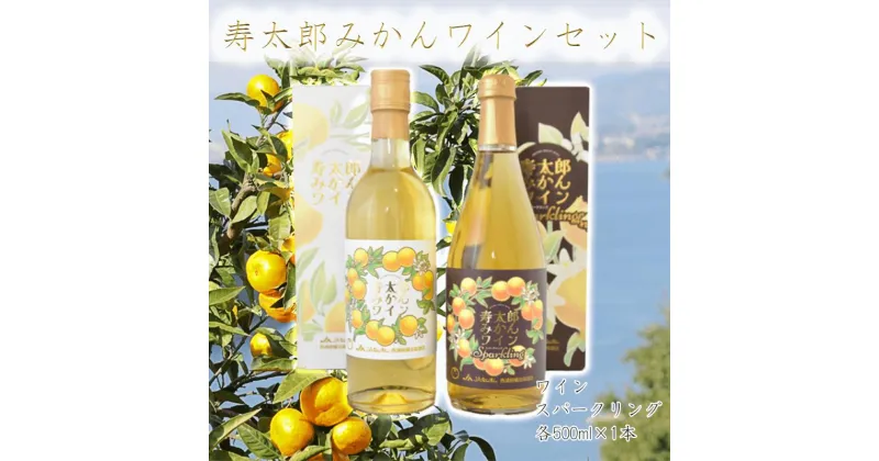 【ふるさと納税】 ワイン スパークリング 寿太郎みかん 500ml 計2本 結婚式 ギフト お祝い お中元 贈答用 ギフト用