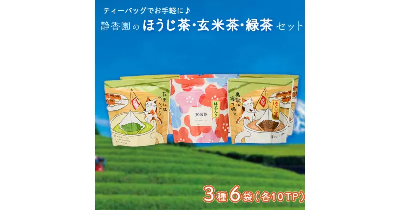 【ふるさと納税】 ティ―バッグ ほうじ茶 玄米茶 緑茶 3種 各2袋 お茶 飲料 8000円 10000円以下 1万円以下