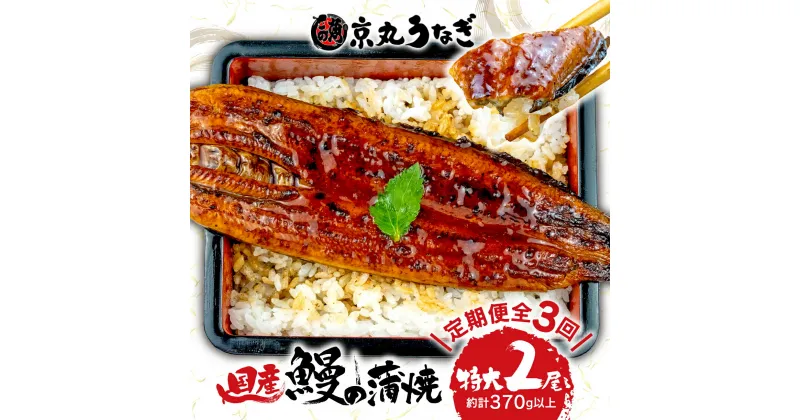 【ふるさと納税】 【 3カ月定期便 】国産 うなぎ 蒲焼 特大 2尾 約350g 鰻 個別包装 冷凍 ギフトボックス セット 老舗 専門店 うなぎ処京丸 定期便 静岡 土用 丑の日