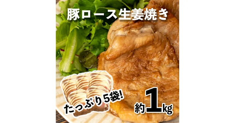 【ふるさと納税】 生姜焼き 豚ロース 豚肉 計 1kg 冷凍 お手軽 200g 5袋 しょうが焼き 惣菜 おかず