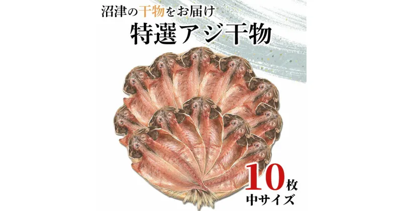 【ふるさと納税】 干物 特選 真アジ ひもの 中サイズ 2枚入 5パック 計10枚 沼津 加倉水産