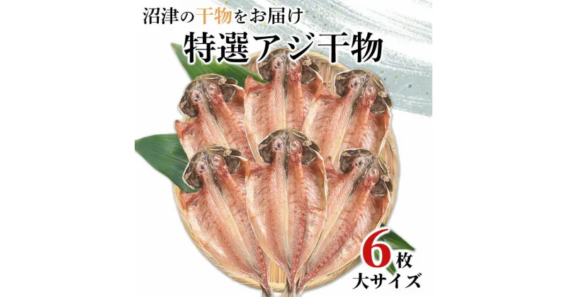 【ふるさと納税】 干物 特選 真アジ ひもの 大サイズ 1枚入 6パック 沼津 加倉水産