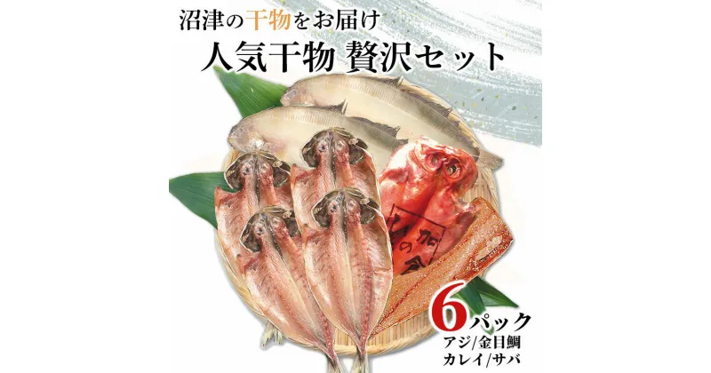 【ふるさと納税】 干物 4種 アジ 金目鯛 カレイ サバ 6パック 詰め合わせ 沼津 加倉水産 ギフト 贈答