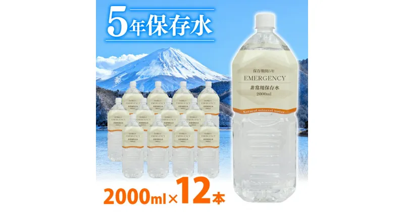 【ふるさと納税】 水 ペットボトル 2L × 6本 2ケース 計12本 ミネラル ウォーター 天然水 非常用 保存水 飲料水 防災 備蓄 長期保存水 備蓄水 備蓄用 非常災害備蓄用 災害用 避難用品 防災グッズ 静岡県 沼津市